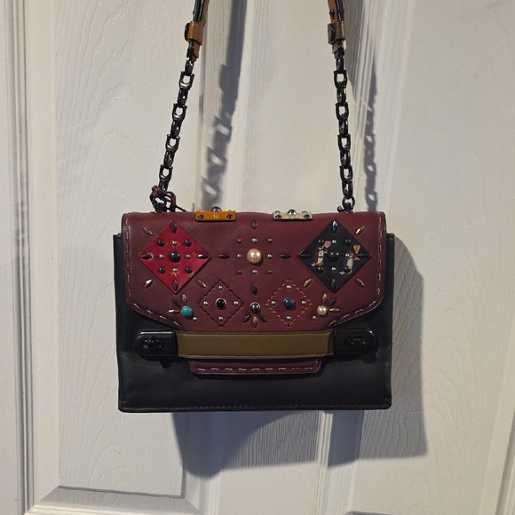 Coach Handbags - 🌟👜 Coach 1941 Swagger Patchwork Prairie Rivets. Chain Crossbody Strap.